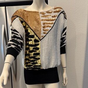 Vintage Sequin Top or mini dress